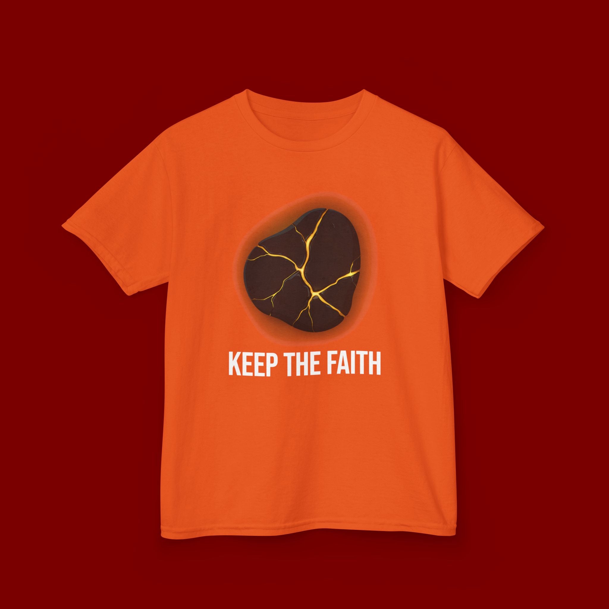 Keep The Faith Kids Tee — Kintsugi Stone Inspirational Children's T-Shirt