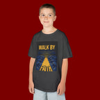 Kids T‑Shirt — "Walk By Faith" Inspirational Graphic Tee for Children