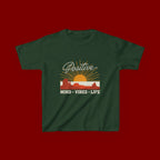 Kids T-Shirt - "Positive" Retro Sunrise Tee (Mind • Vibes • Life)