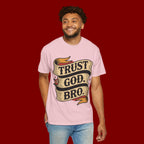 Trust God, Bro T-Shirt — Retro Ribbon Faith Tee