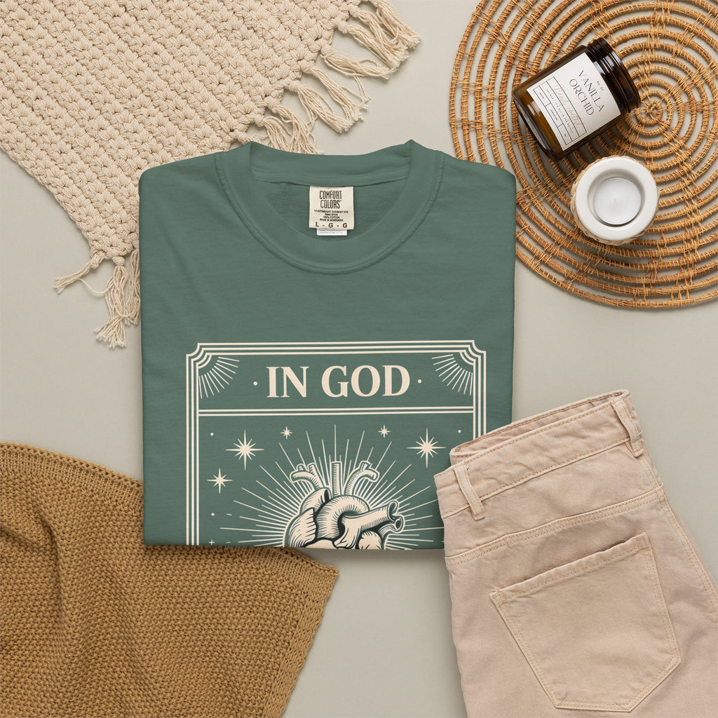In God The Heart Finds Peace T-Shirt — Faith Graphic Tee