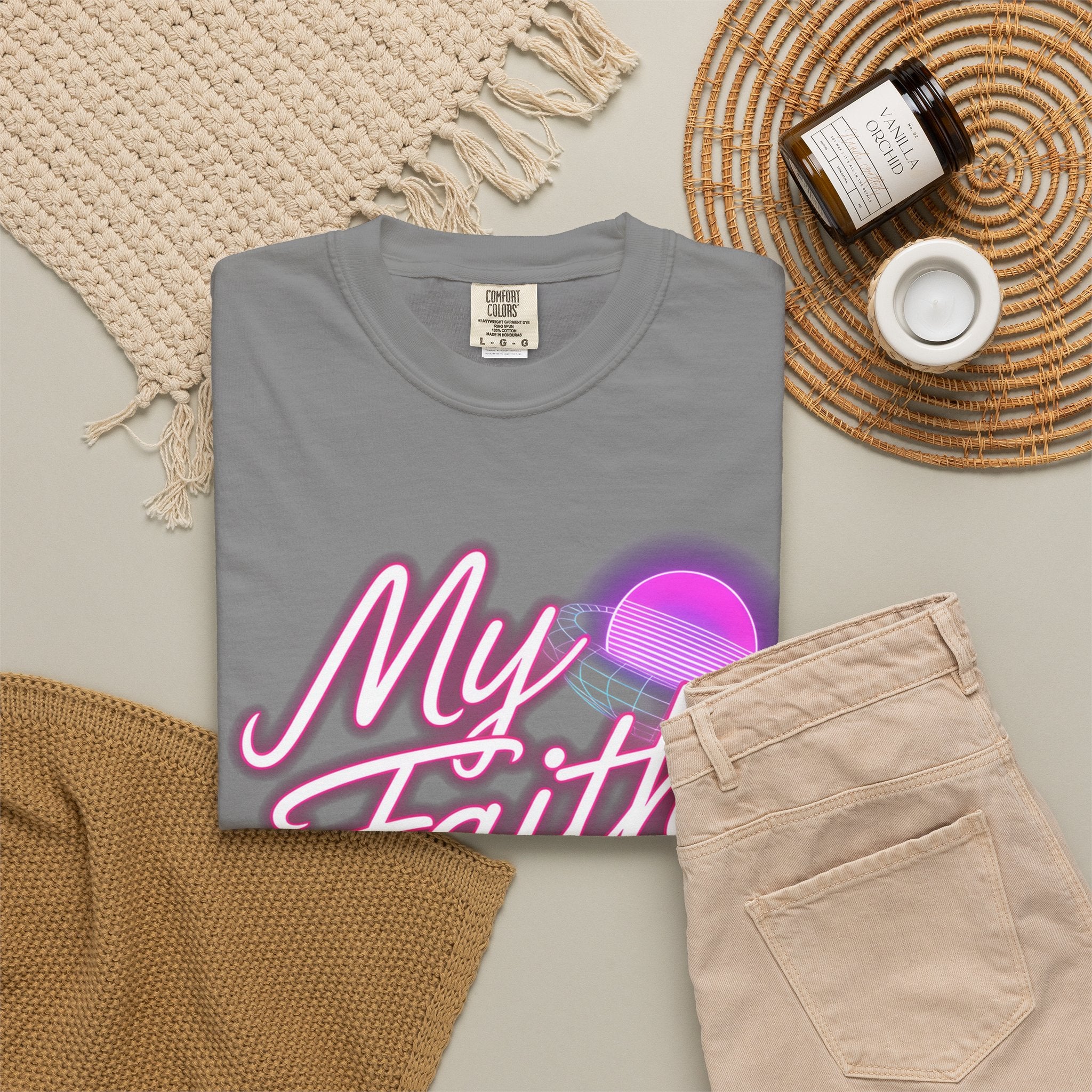 Faith T-Shirt — "My Faith in God Is Solid" Retro Graphic Tee