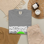 Nothing Is Impossible Christian T-Shirt — 'For Our God' Space Graphic
