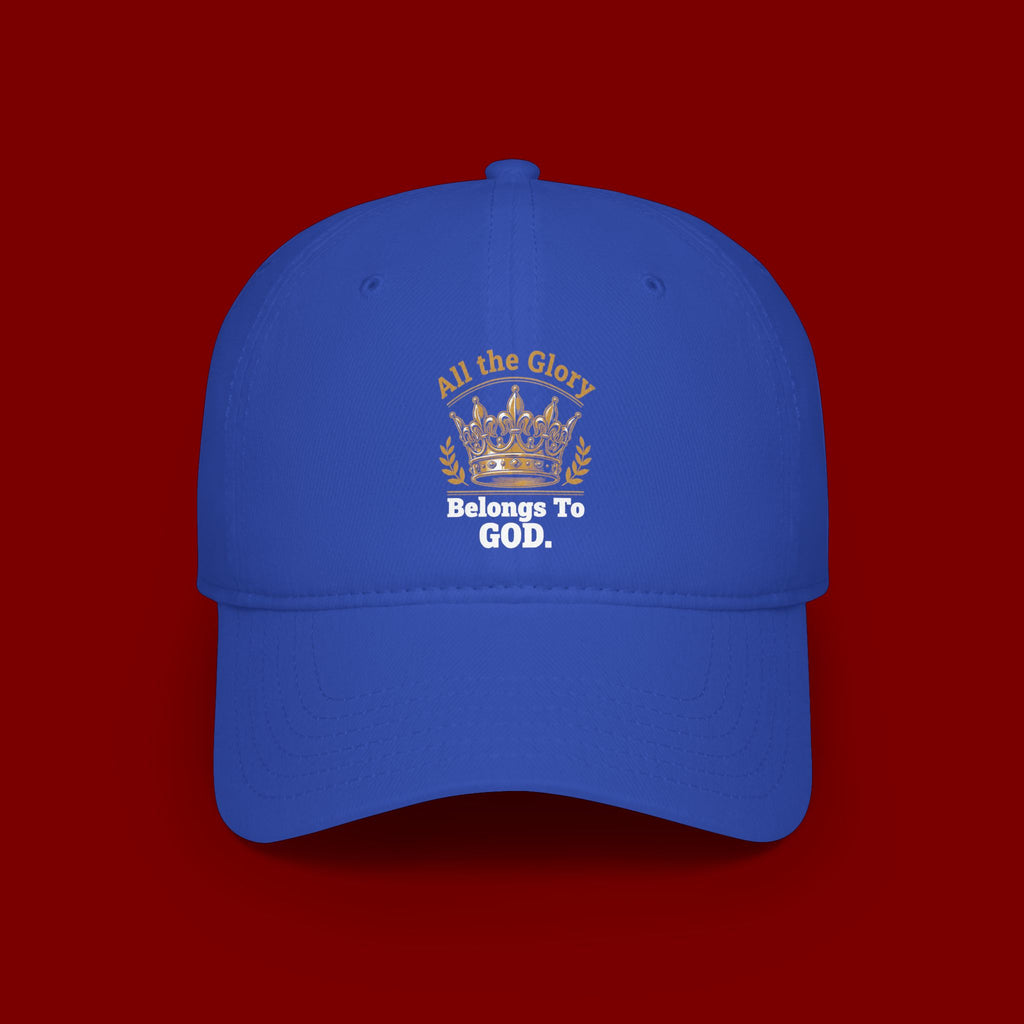 All the Glory Belongs to God Red Low Profile Baseball Cap