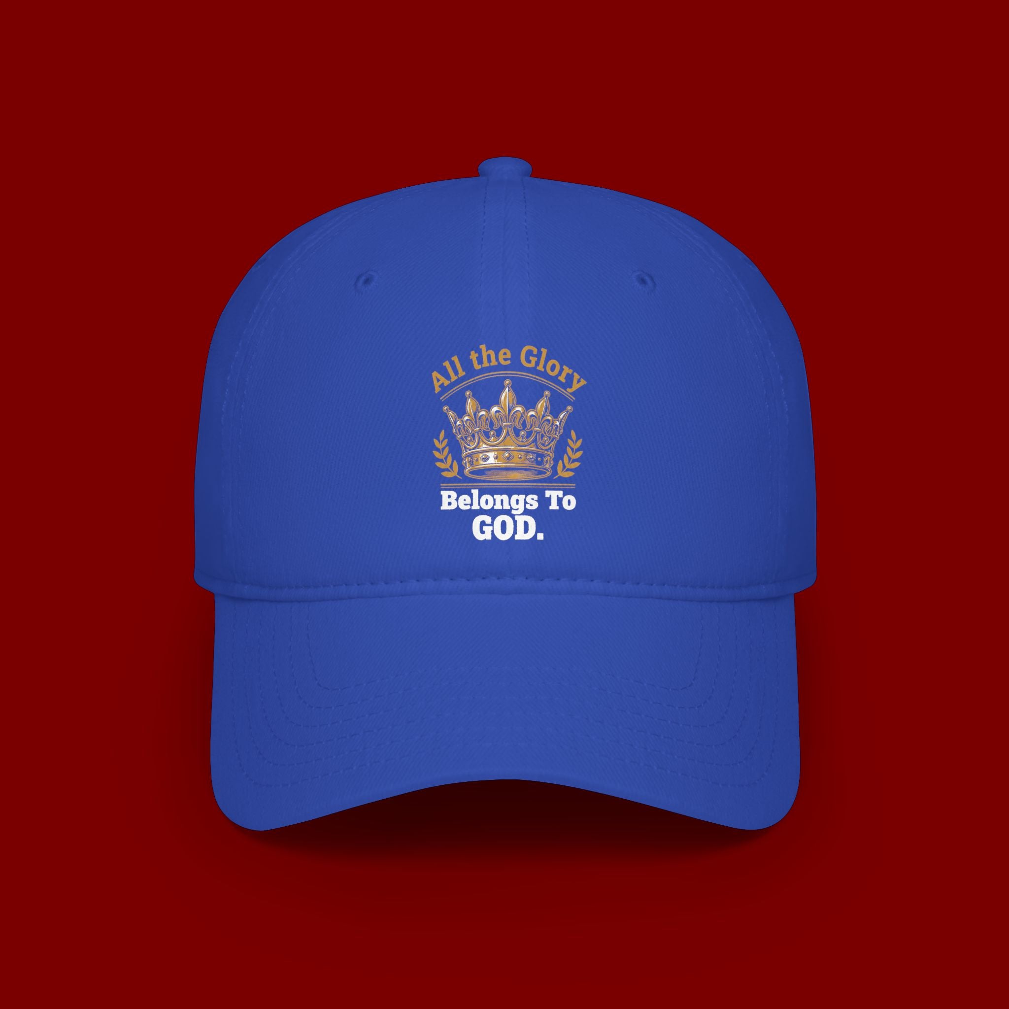 All the Glory Belongs to God Red Low Profile Baseball Cap