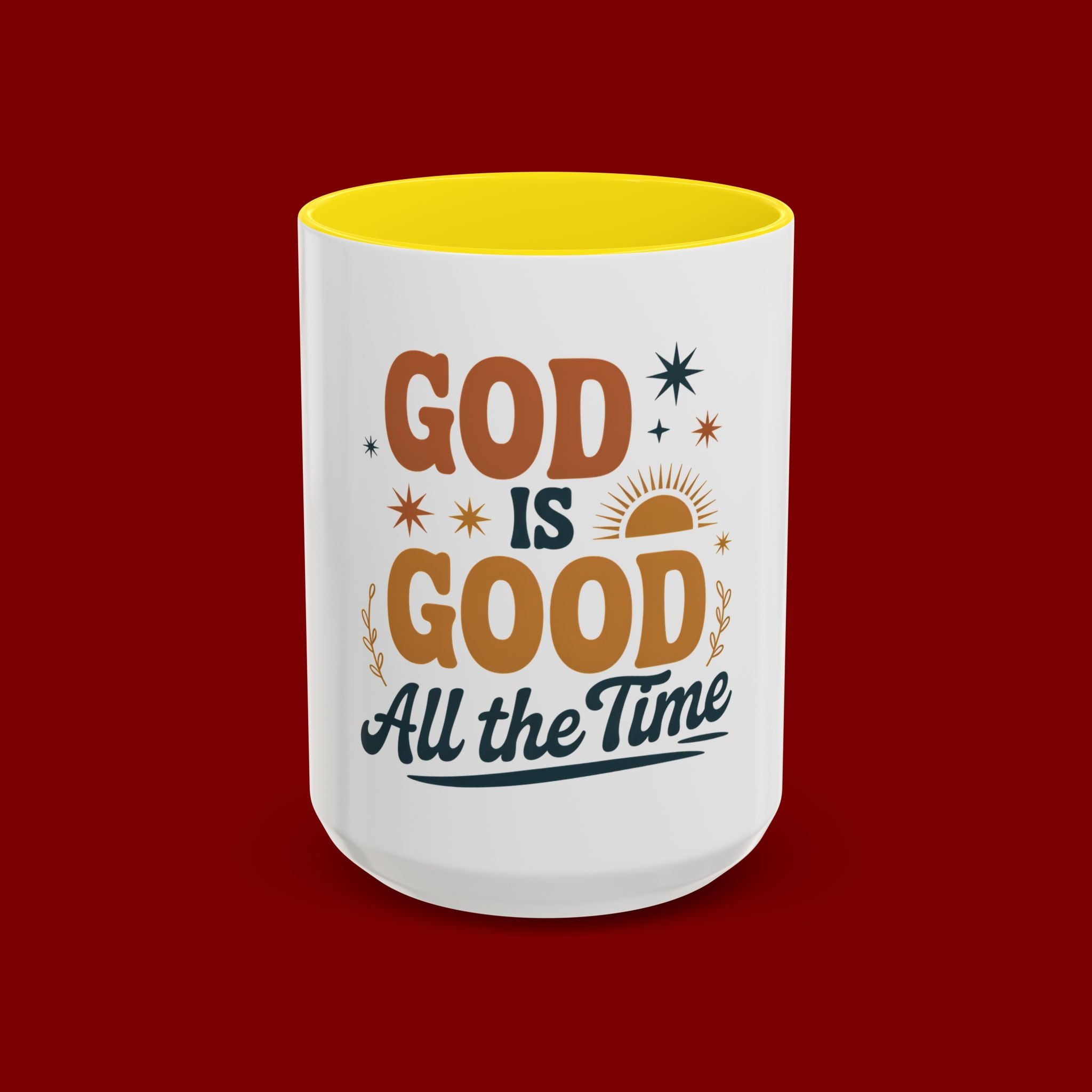Praise the Lord Coffee Mug – Retro Christian Faith Accent Mug (11/15oz)