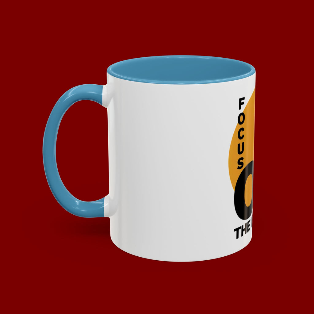 Accent Coffee Mug — "Focus On The Positive" Motivational Mug