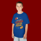 Kids Tee — "God Is Always Listening, Keep On Praying" Inspirational Religious Shirt