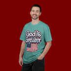 God Is Greater American Flag T-Shirt
