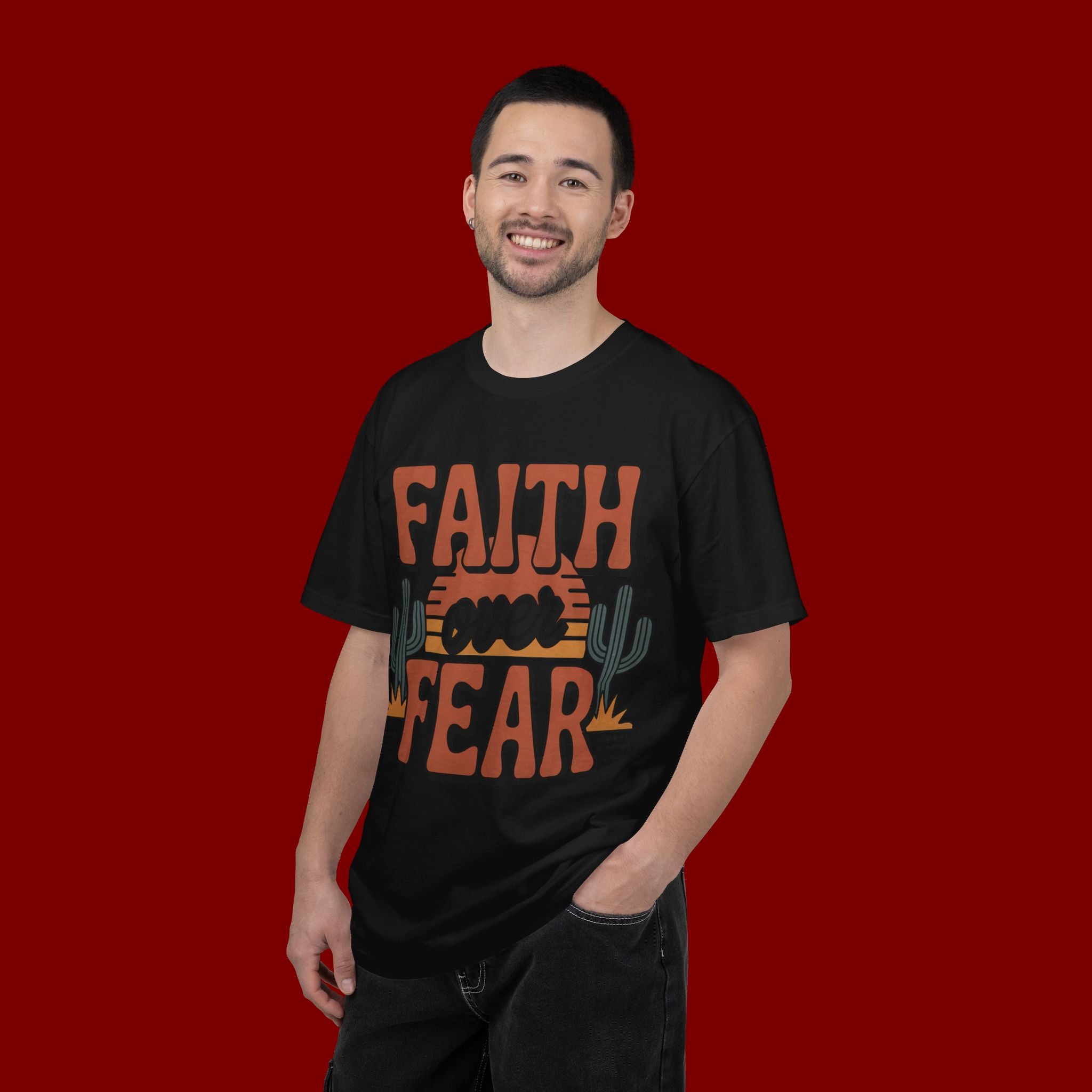 Faith Over Fear T-Shirt — Christian Inspirational Desert Graphic