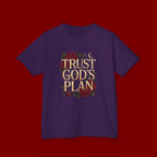 Kids Tee — "Trust God's Plan" Floral Faith T‑Shirt