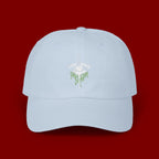 Dad Cap — Minimal Green Plant Drip Embroidered Hat