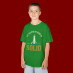 Kids T-Shirt — “My Faith in God is Solid” Lighthouse Christian Tee