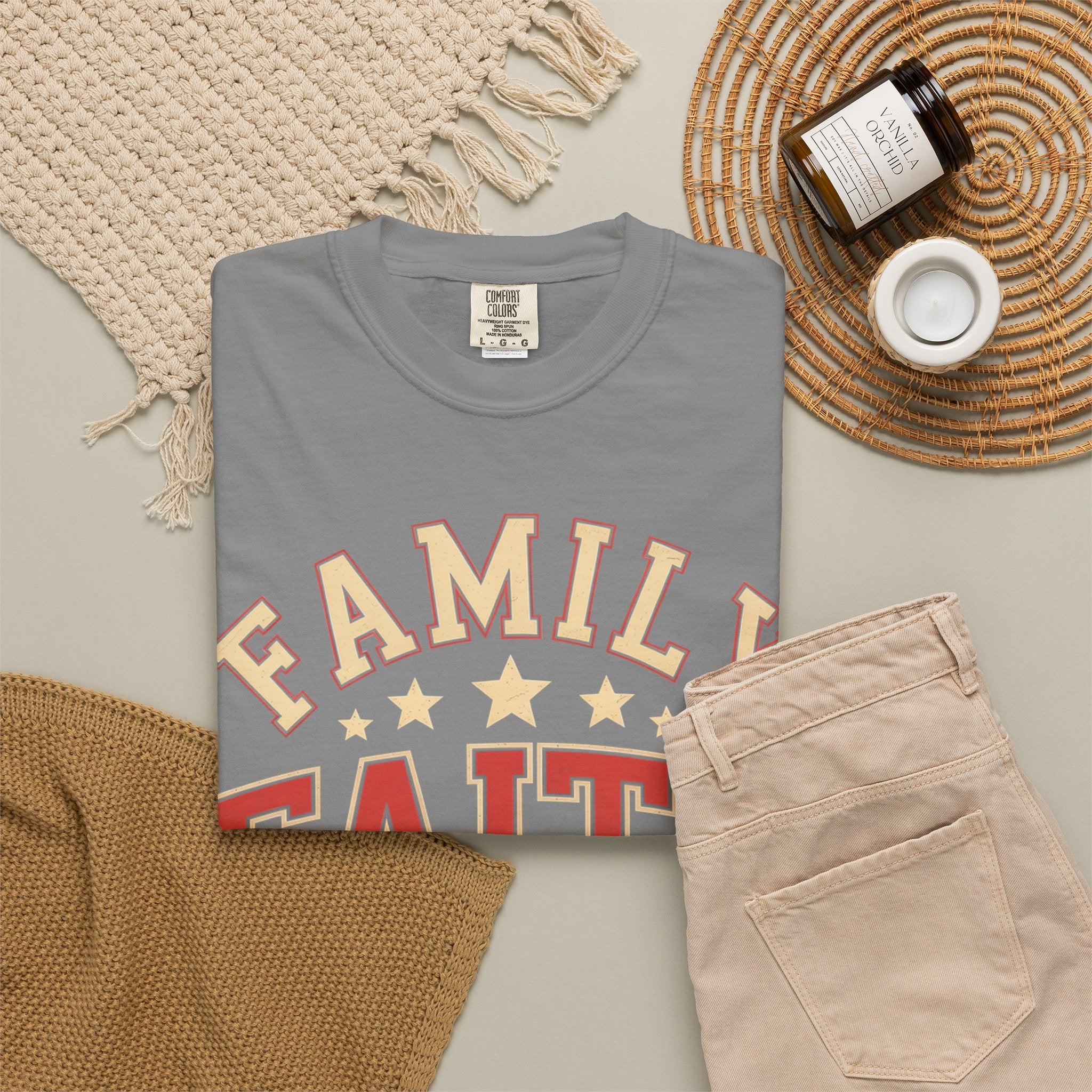 Family Faith Friends T-Shirt — Patriotic American Flag Tee