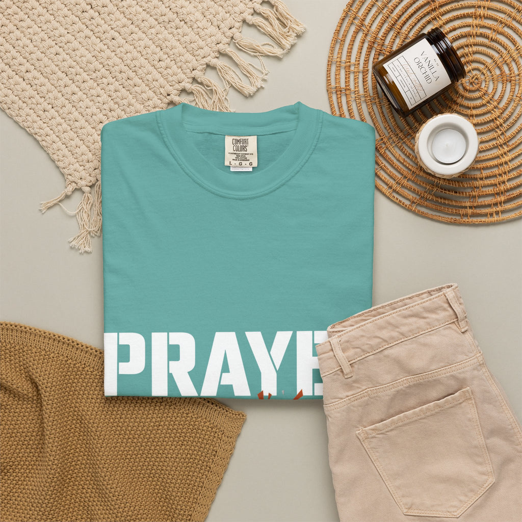 Prayer T-Shirt — Faith Arrow Graphic Tee ("Prayer: The Most Powerful Weapon")