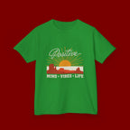Kids T-Shirt - "Positive" Retro Sunrise Tee (Mind • Vibes • Life)