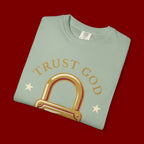 Trust God Lock T-Shirt — Christian Faith Tee “Trust God No Matter What”