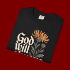 God Will Always Make a Way T-Shirt — Inspirational Floral Christian Tee