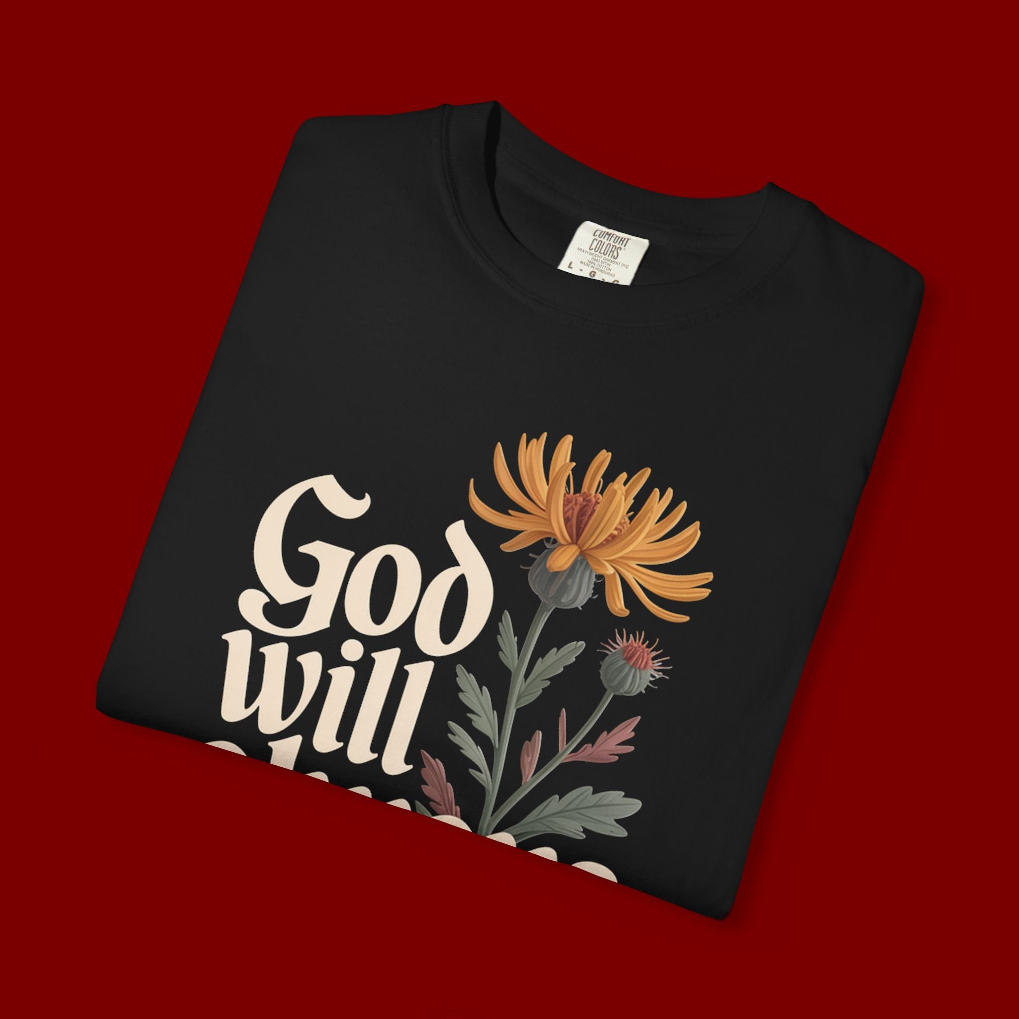 God Will Always Make a Way T-Shirt — Inspirational Floral Christian Tee