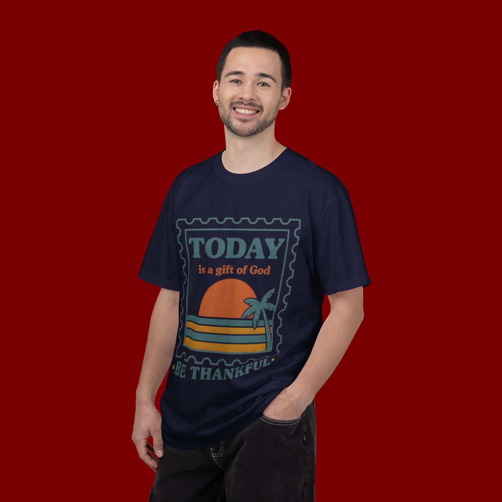 Be Thankful Tee — "Today is a Gift of God" Inspirational Graphic T-Shirt