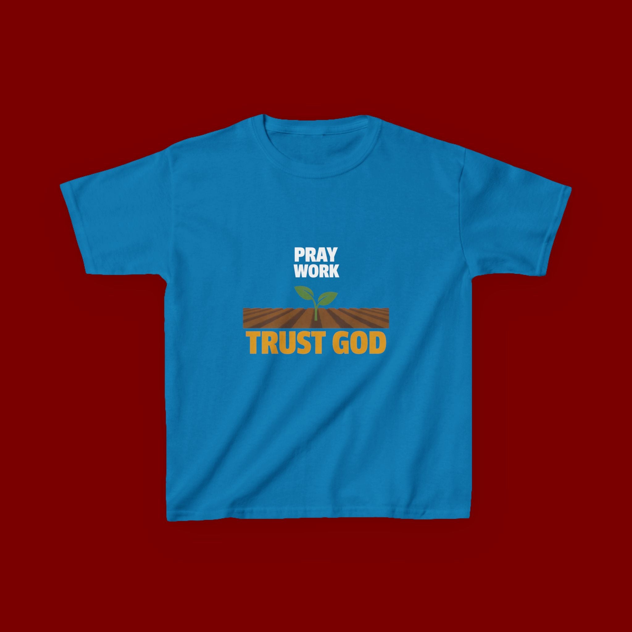 Kids Tee — "Trust God" Sprout Graphic