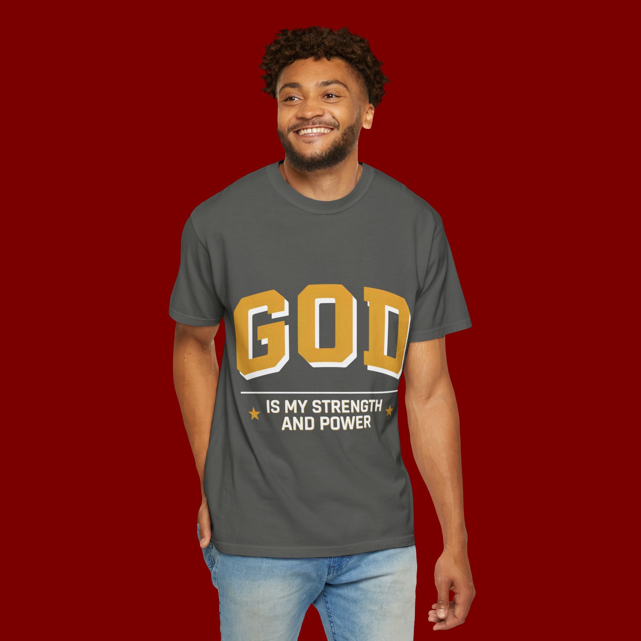 God Is My Strength T-Shirt — Faith Christian Graphic Tee