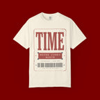 TIME Never Comes Again T-Shirt — Vintage Ticket Graphic Tee