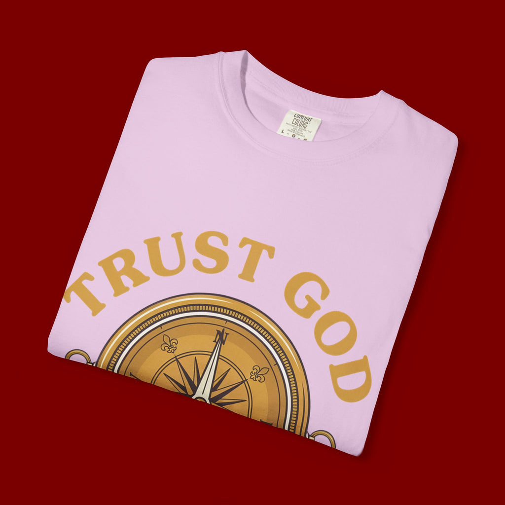 Trust God Compass T-Shirt — "Trust God No Matter What" Christian Faith Tee