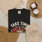 Take Time to Pray T‑Shirt — Vintage Pocket Watch & Roses Spiritual Tee