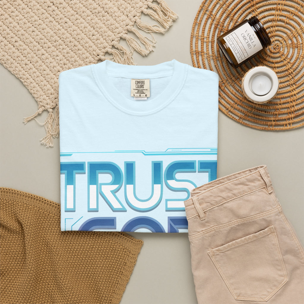 Trust God, Bro. T-Shirt — Retro Gradient Faith Tee
