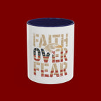Faith Over Fear Mug — Patriotic Eagle Coffee Cup (11/15oz)