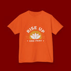 Kids T-Shirt - "Rise Up and Pray" Inspirational Christian Tee for Children