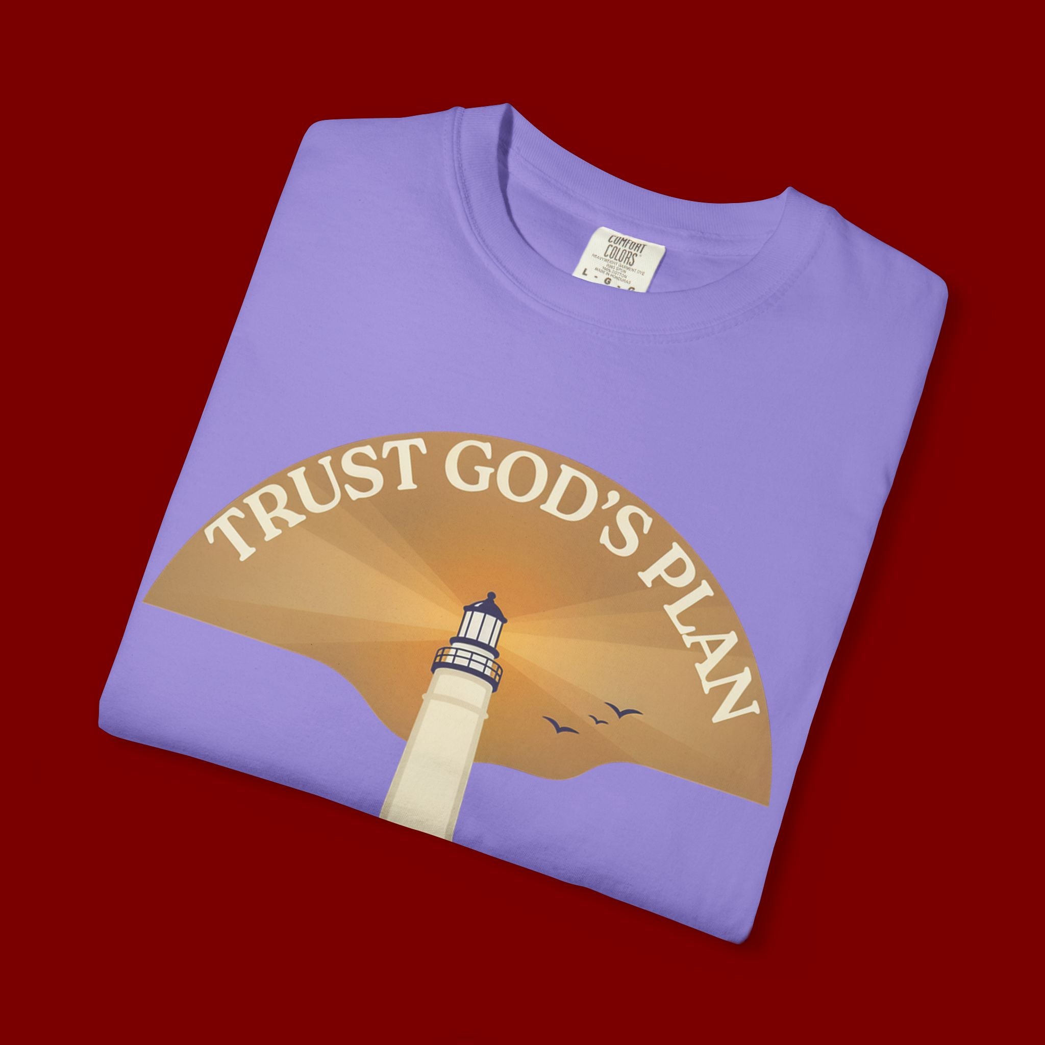 Trust God's Plan Lighthouse T-Shirt — Faith Coastal Tee