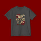 Kids Tee — "Trust God's Plan" Floral Faith T‑Shirt