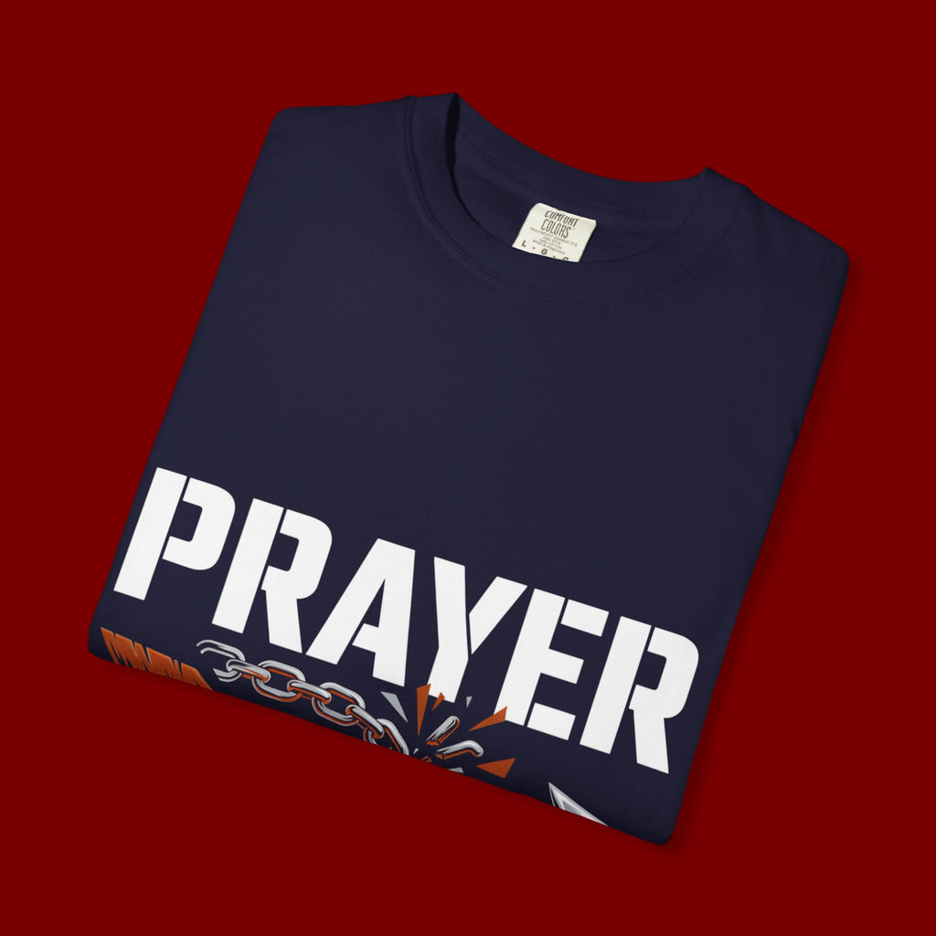 Prayer T-Shirt — Faith Arrow Graphic Tee ("Prayer: The Most Powerful Weapon")