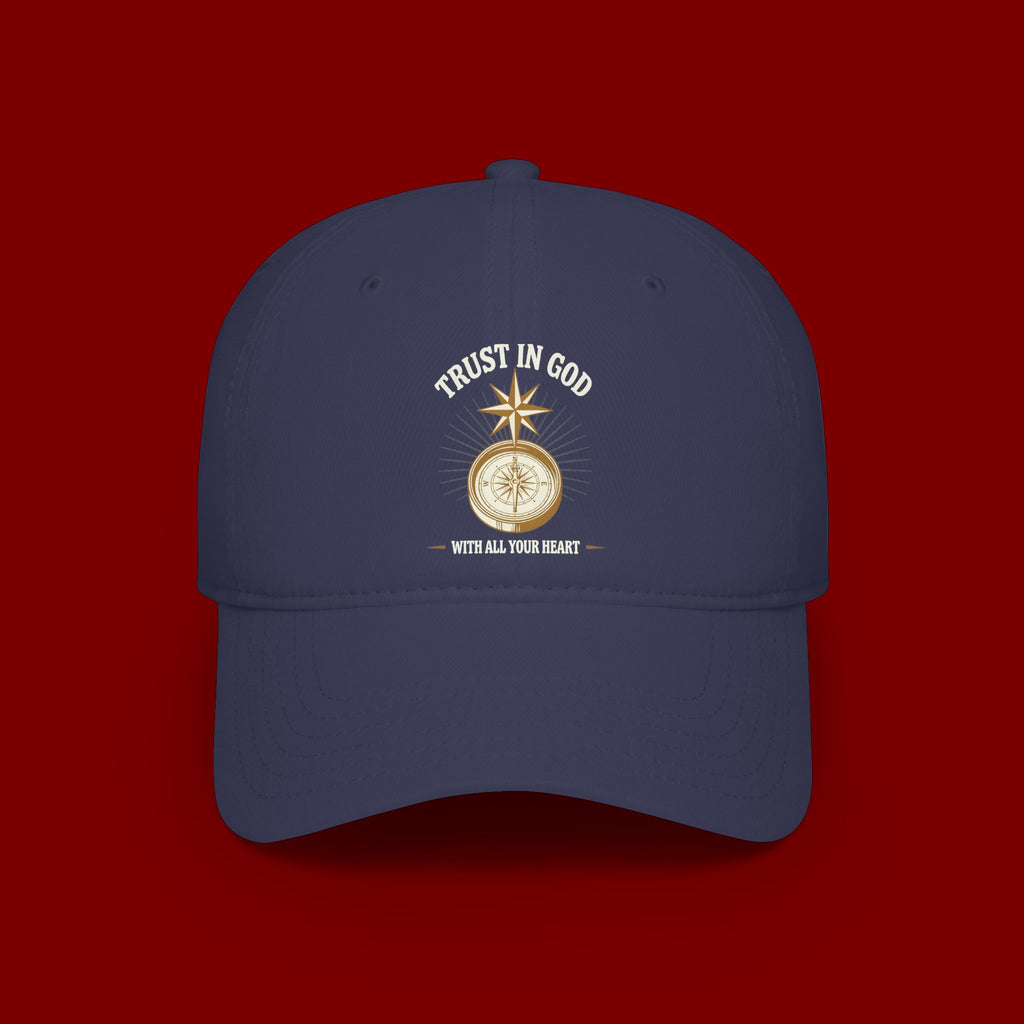 Trust In God Baseball Cap — "Trust in God With All Your Heart" Embroidered Low Profile Hat