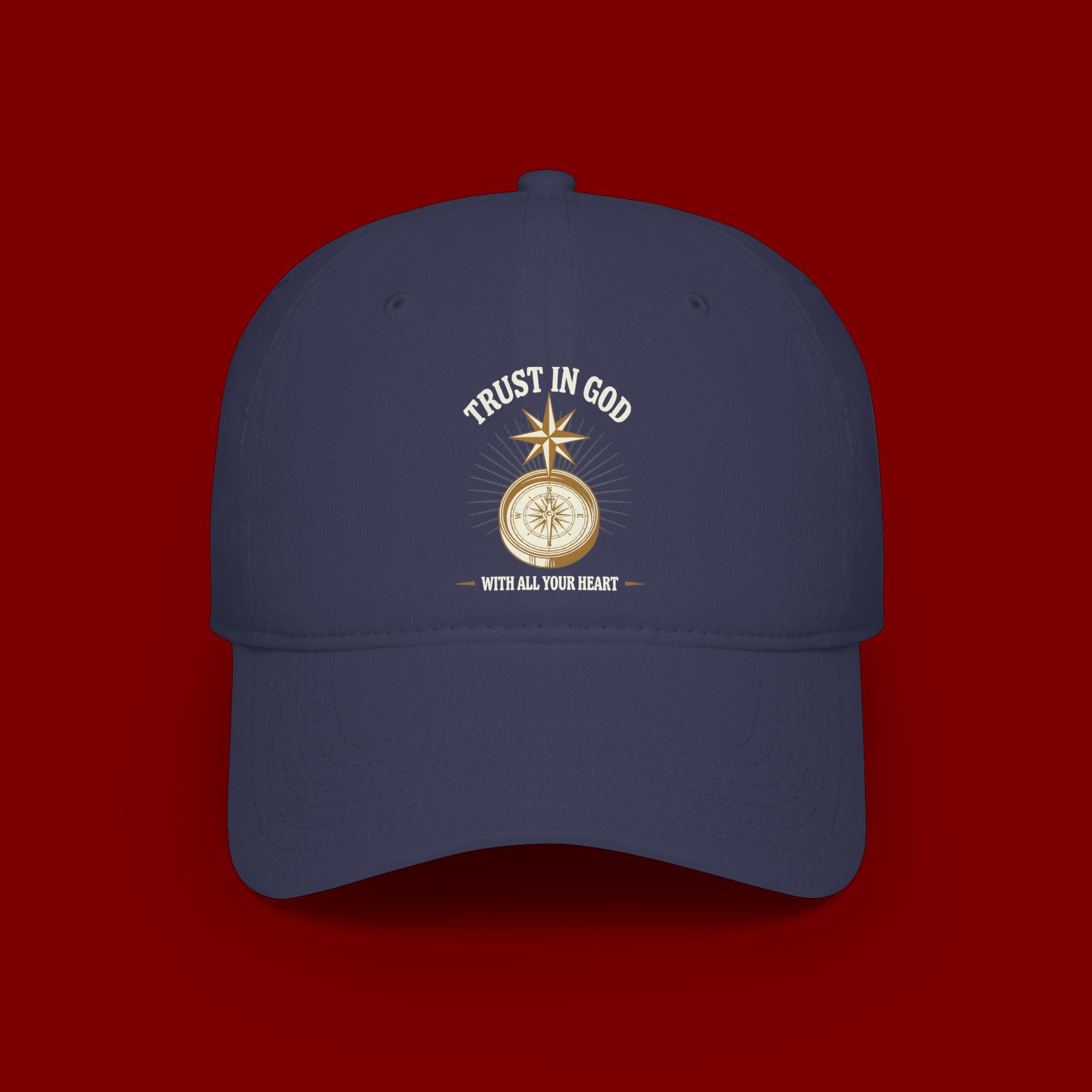 Trust In God Baseball Cap — "Trust in God With All Your Heart" Embroidered Low Profile Hat