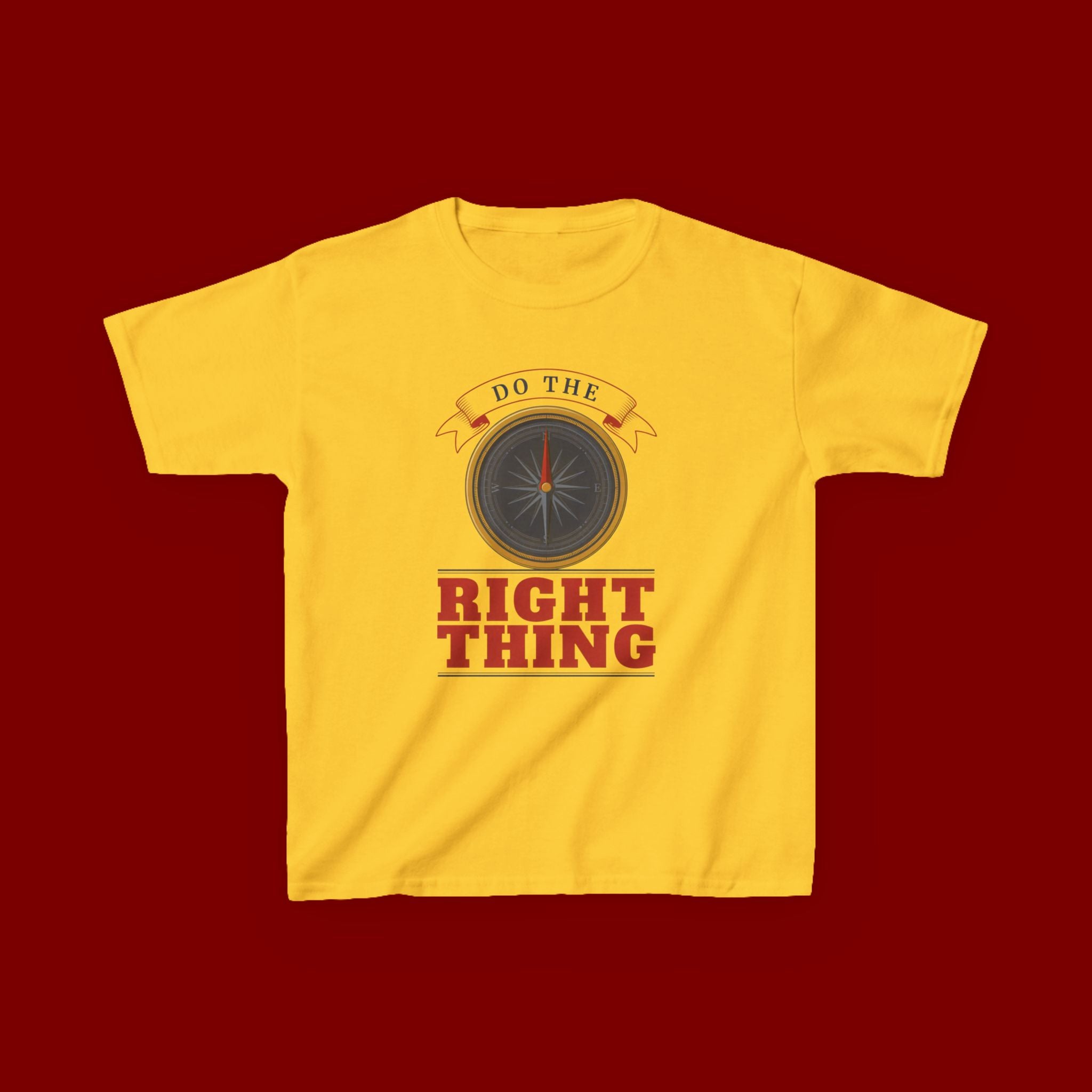 Do The Right Thing Kids T‑Shirt — Compass Graphic Moral Encouragement Tee