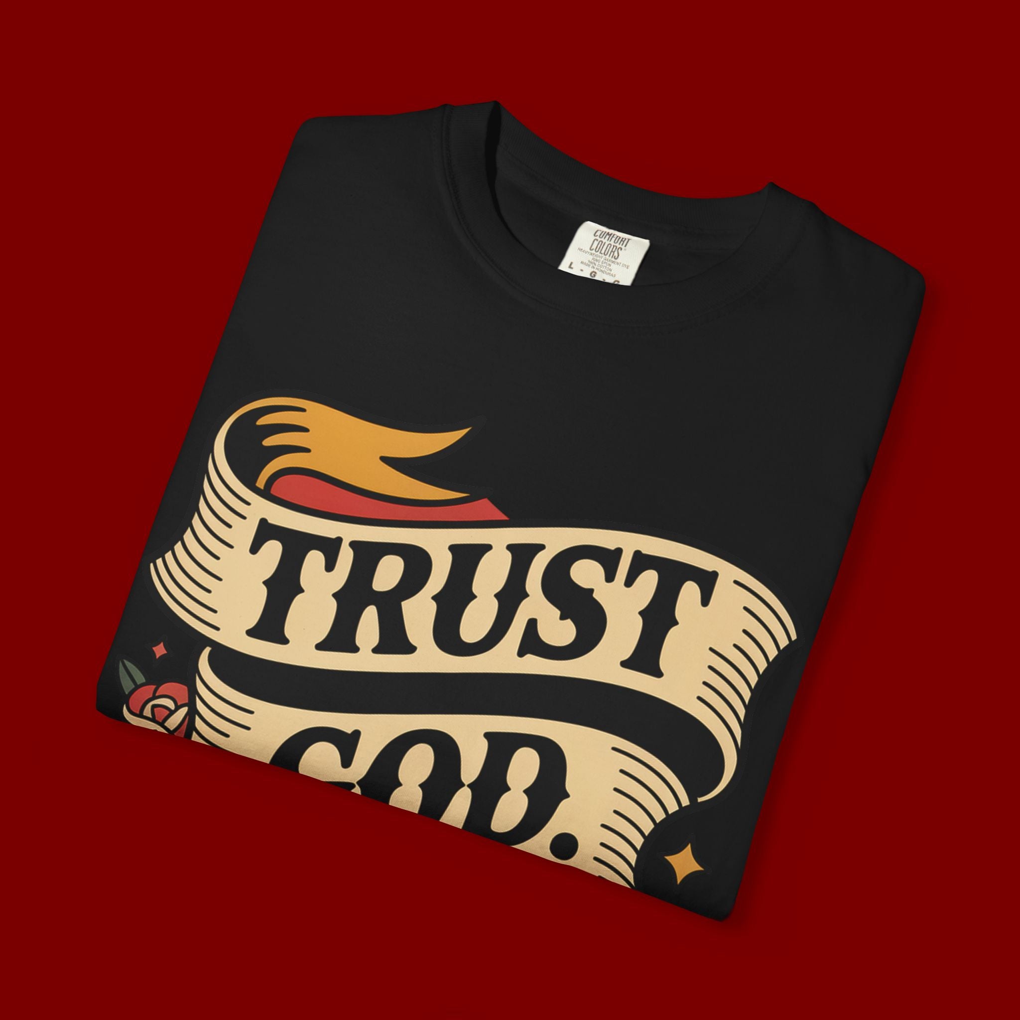 Trust God, Bro T-Shirt — Retro Ribbon Faith Tee