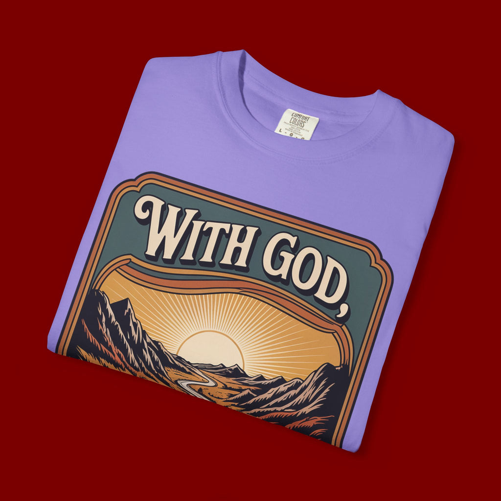 Inspirational Graphic T-Shirt — "With God, Every Hardship Brings Ease"