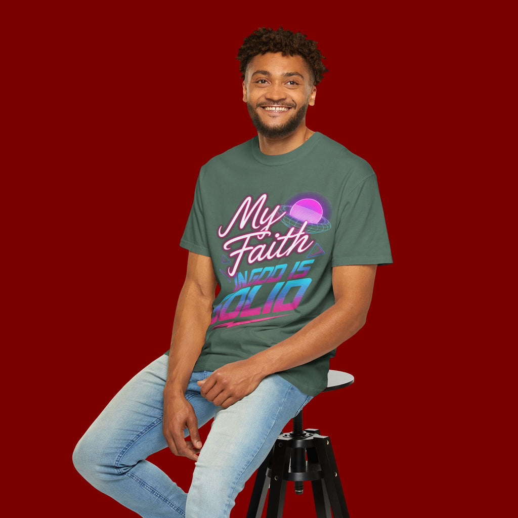 Faith T-Shirt — "My Faith in God Is Solid" Retro Graphic Tee