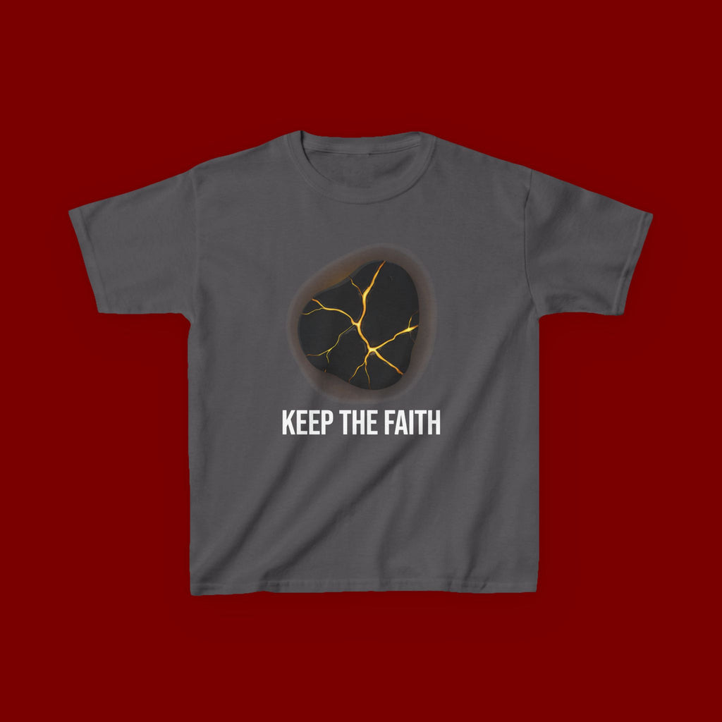 Keep The Faith Kids Tee — Kintsugi Stone Inspirational Children's T-Shirt