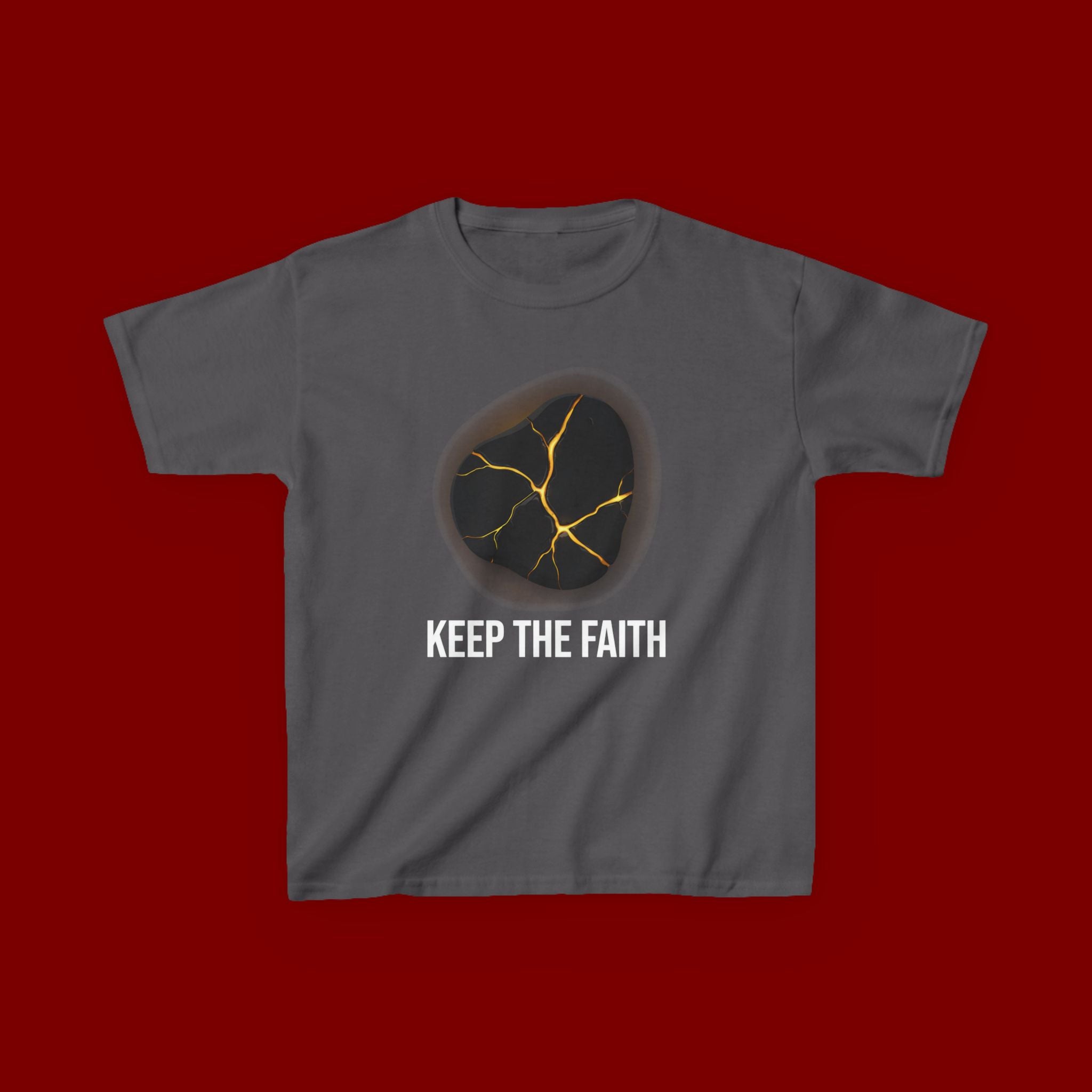 Keep The Faith Kids Tee — Kintsugi Stone Inspirational Children's T-Shirt
