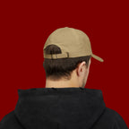 Dad Cap — Minimal Green Plant Drip Embroidered Hat