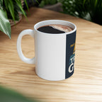Trust God Sailboat Mug — "Pray, Work, Trust God" Inspirational Ceramic Coffee Cup (11oz/15oz)