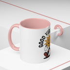 Good Vibes Only Coffee Mug - Retro Sun Cartoon Accent Mug (11/15oz)