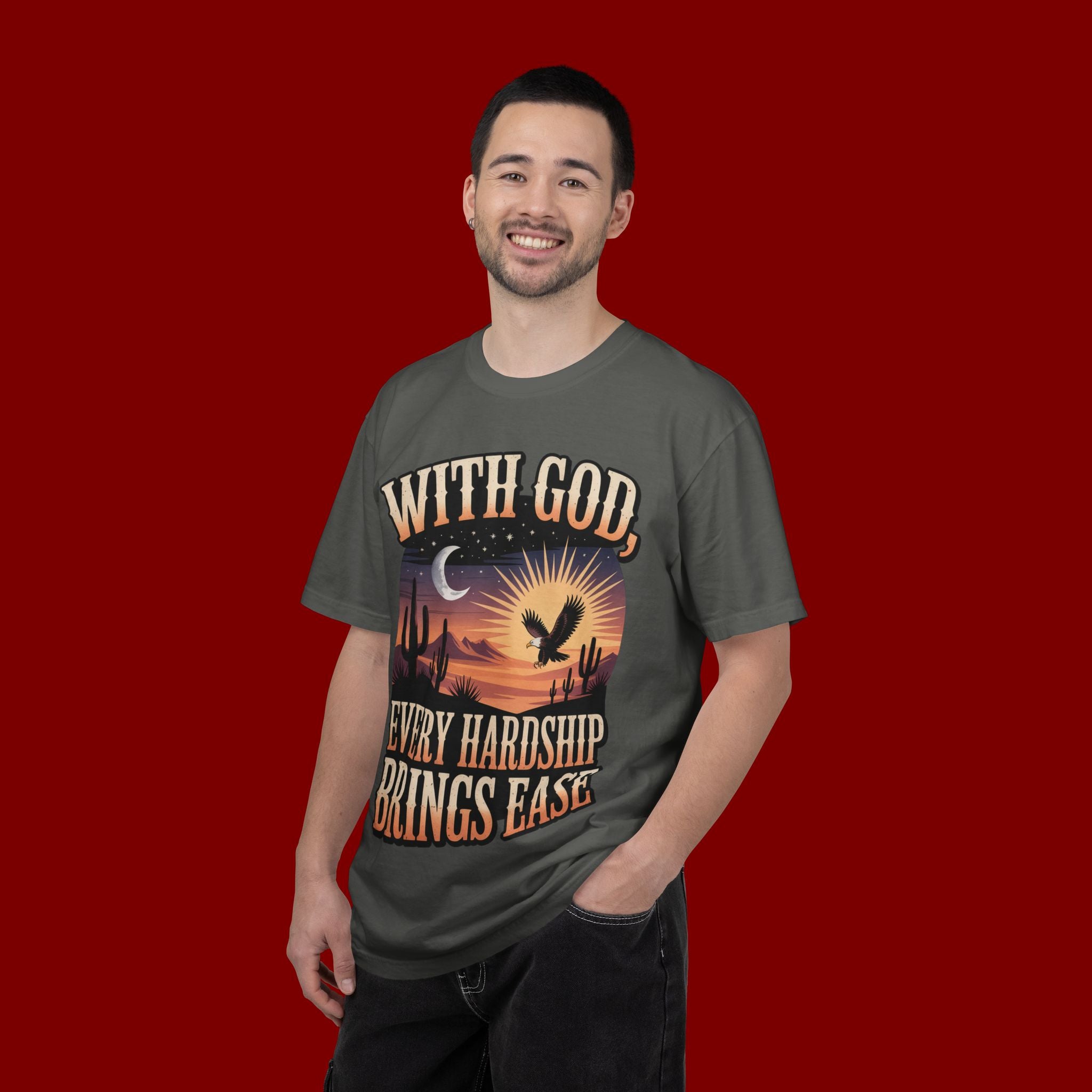 With God Every Hardship Brings Ease T-Shirt