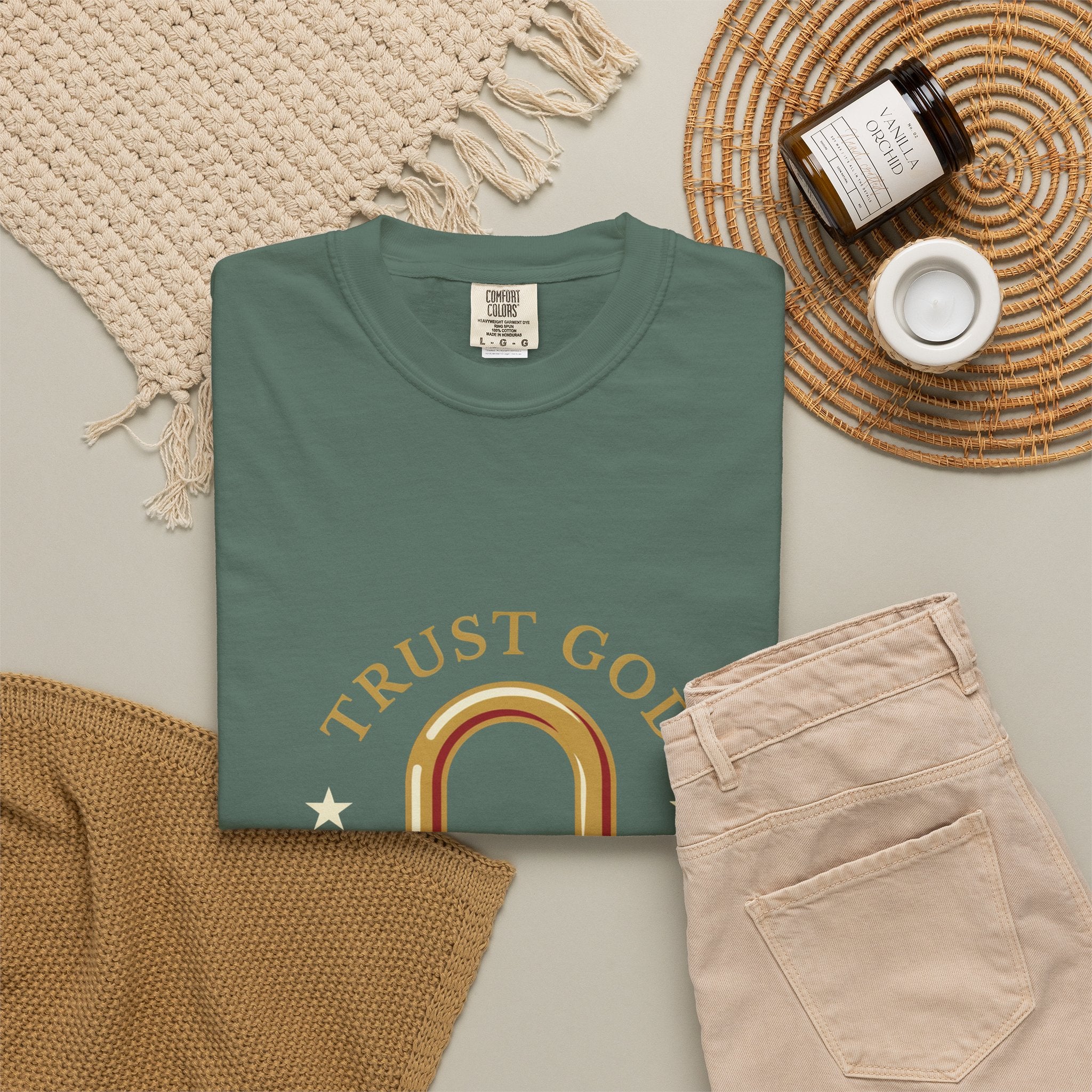Trust God Padlock T-Shirt — "No Matter What" Christian Faith Tee