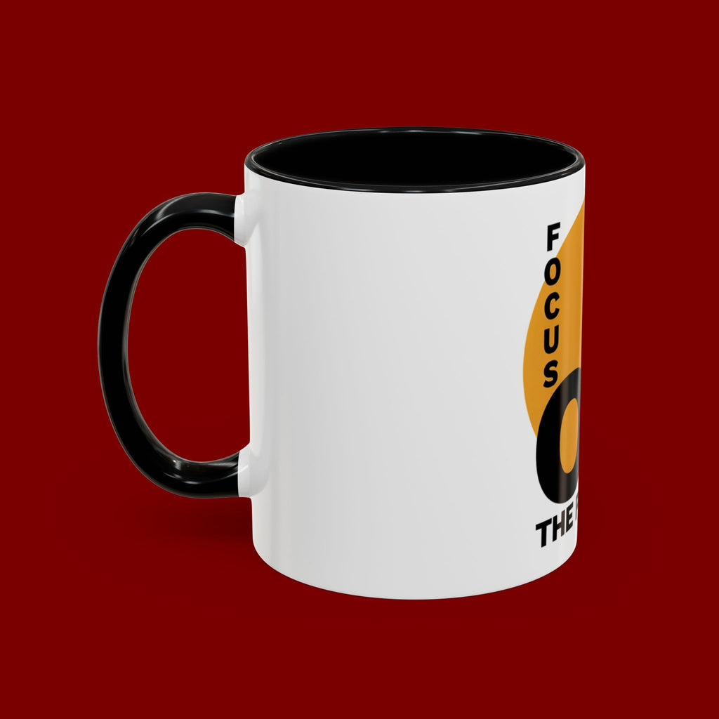 Accent Coffee Mug — "Focus On The Positive" Motivational Mug
