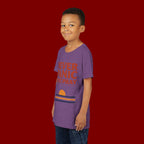 Youth Tee — "Never Panic Just Pray" Retro Sunset Kids T-Shirt